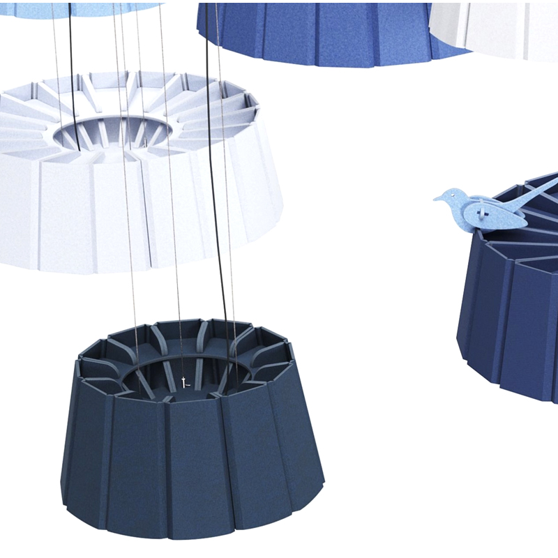 Nowoczesny design Panele akustyczne przegrody Pochłaniające dźwięk i przyjazne dla środowiska Kształt paska z poliestrowej płyty pilśniowej do użytku na siłowni