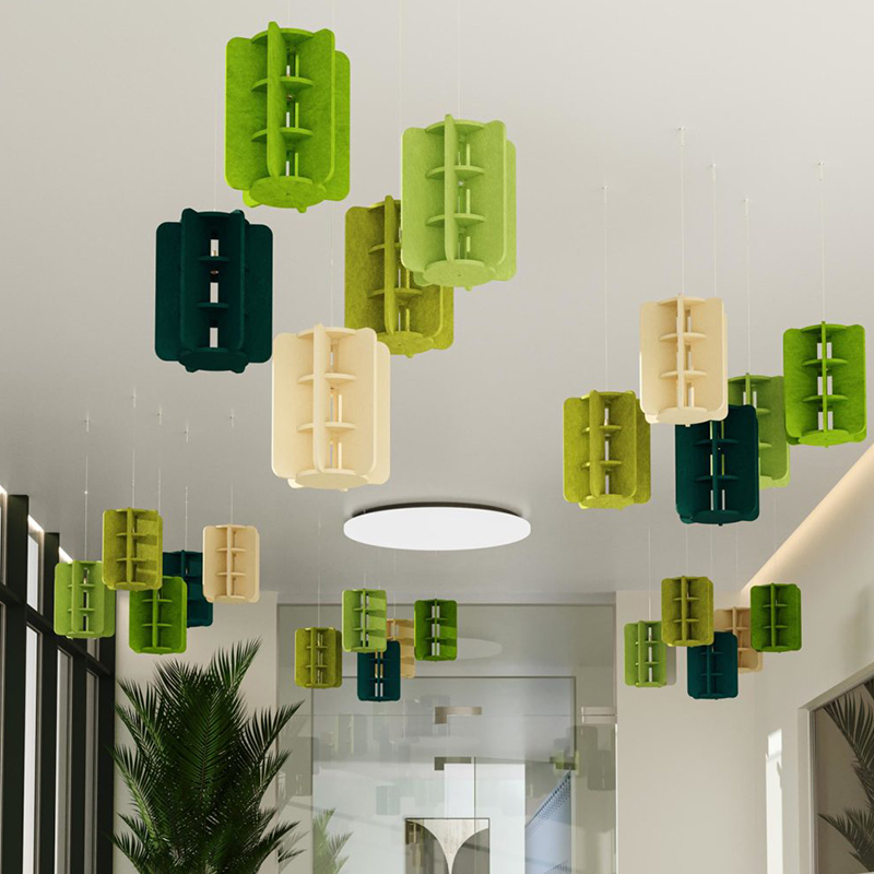 Nowoczesny design Panele akustyczne przegrody Pochłaniające dźwięk i przyjazne dla środowiska Kształt paska z poliestrowej płyty pilśniowej do użytku na siłowni Nowoczesny design Panele akustyczne przegrody Pochłaniające dźwięk i przyjazne dla środowiska Kształt paska z poliestrowej płyty pilśniowej do użytku na siłowni