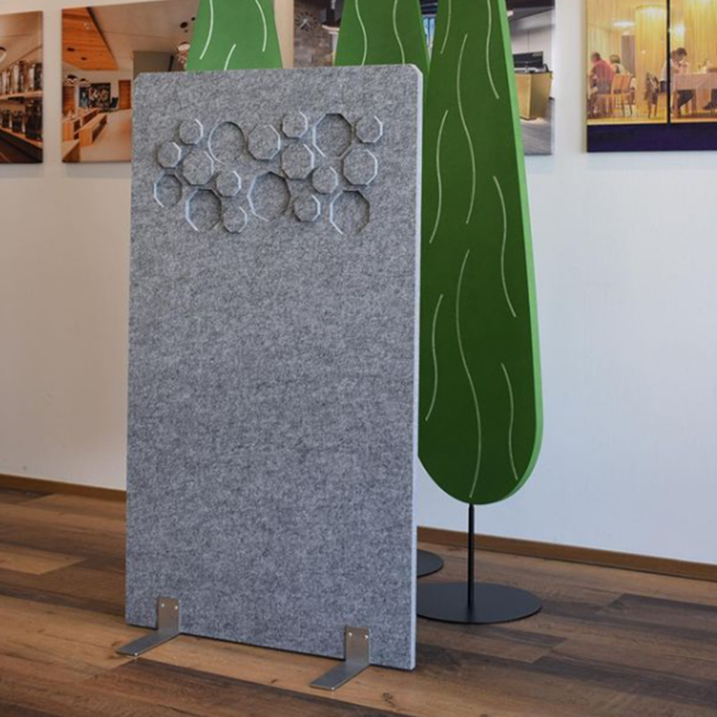 Ekologiczne panele akustyczne do przegród biurowych, owinięte tkaniną, komercyjne projekty wnętrz